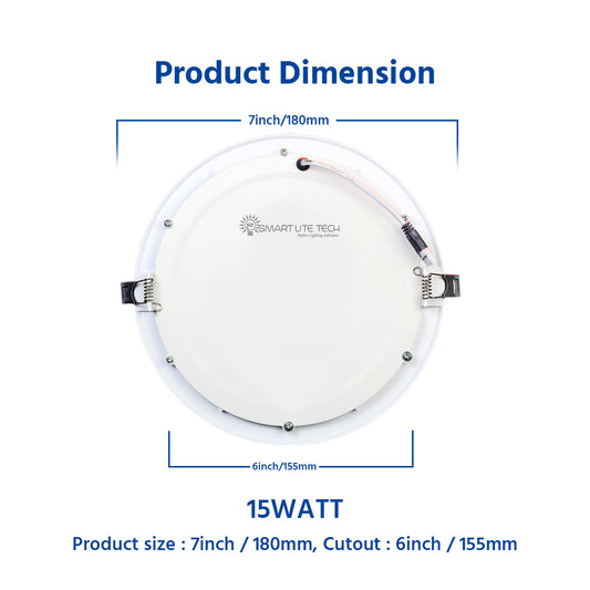 15Watt Panel Light - Round