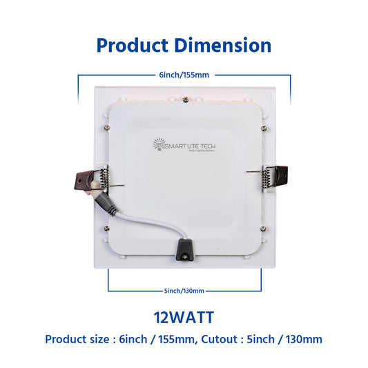 12Watt Panel Light - Square