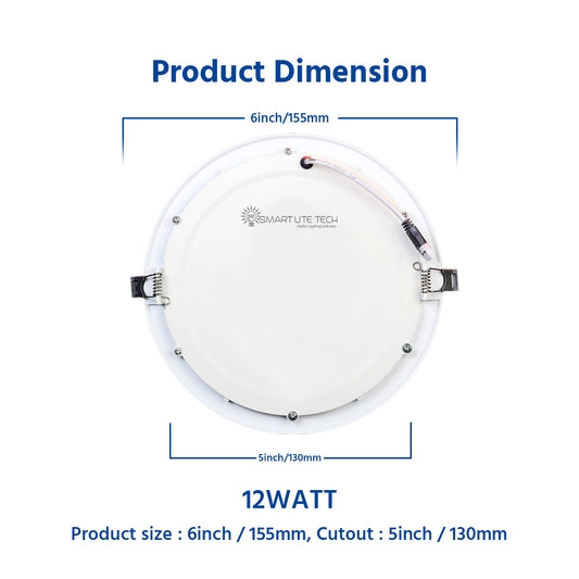12Watt Panel Light - Round