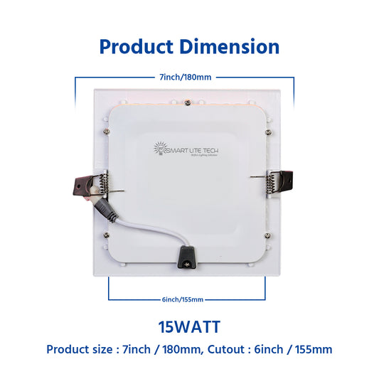 15Watt Panel Light - Square